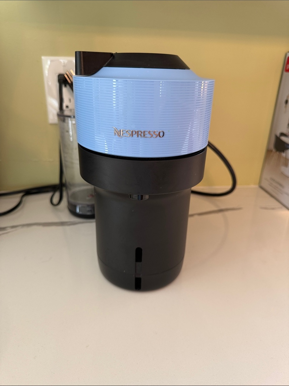 Nespresso Single-Serve Capsule Machine - Sky Blue & Black